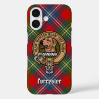 Clan Forrester Crest over Tartan