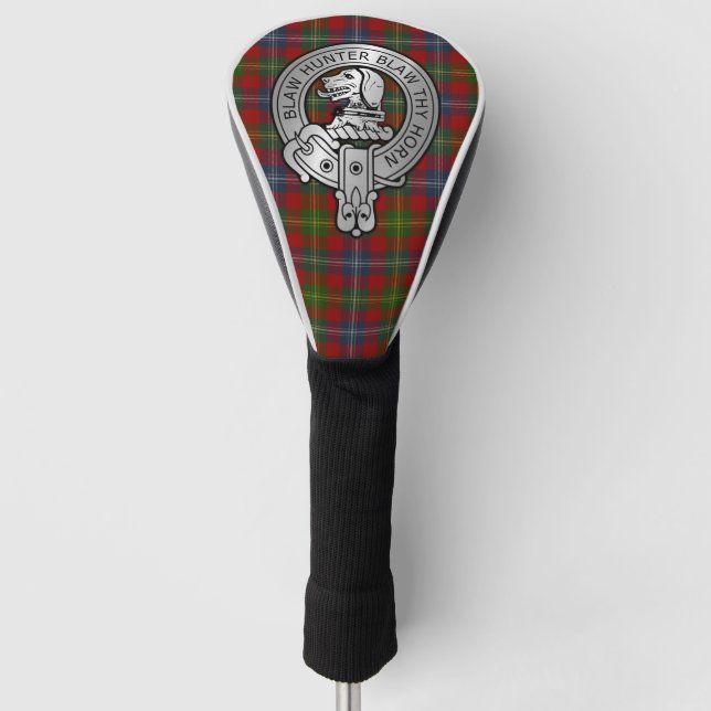 Clan Forrester / Foster Crest & Tartan Golf Head Cover (Front)