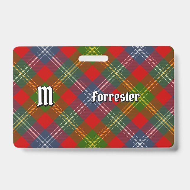 Clan Forrester Tartan Badge (Front)