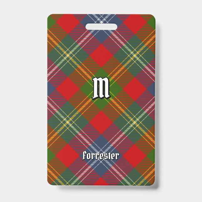 Clan Forrester Tartan Badge (Front)