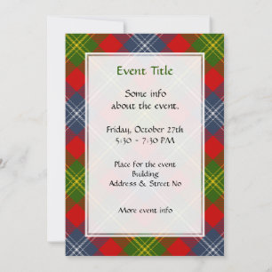 Clan Forrester Tartan Invitation