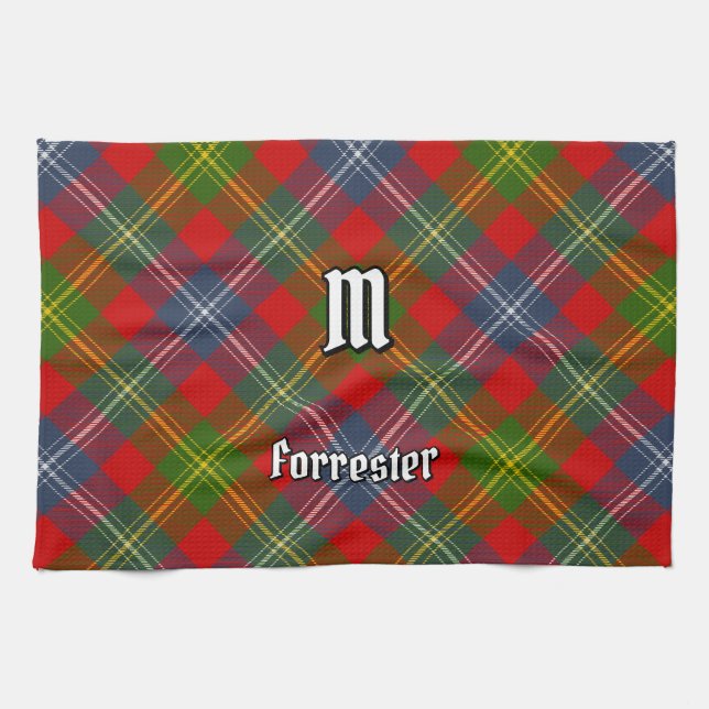 Clan Forrester Tartan Kitchen Towel (Horizontal)