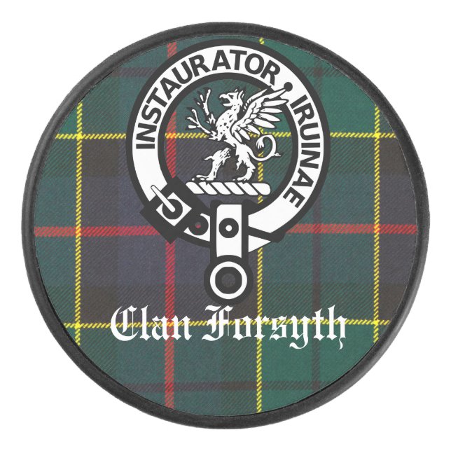 Clan Forsyth Crest Badge et Tartan (Devant)