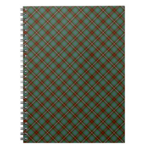 Clan Fraser Brown and Green Hunting Tartan Notebook