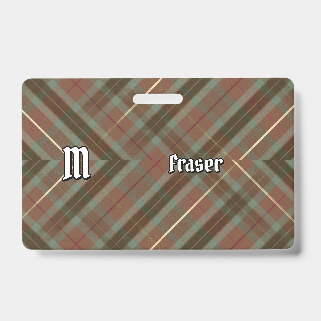 Clan Fraser Chasse Badge Tartan Patiné (Front)