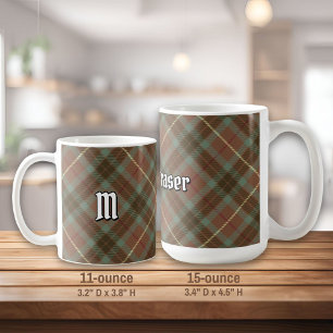 Clan Fraser Chasse Patinée Tartan Café Mug