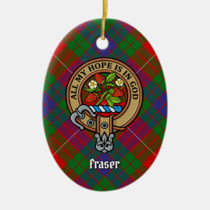 Clan Fraser Crest Ceramic Ornament