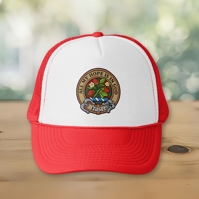 Clan Fraser Crest over Tartan Trucker Hat (Creator Uploaded)