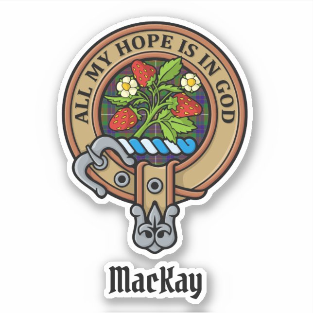 Clan Fraser Crest sur la chasse Sticker Tartan (Devant)