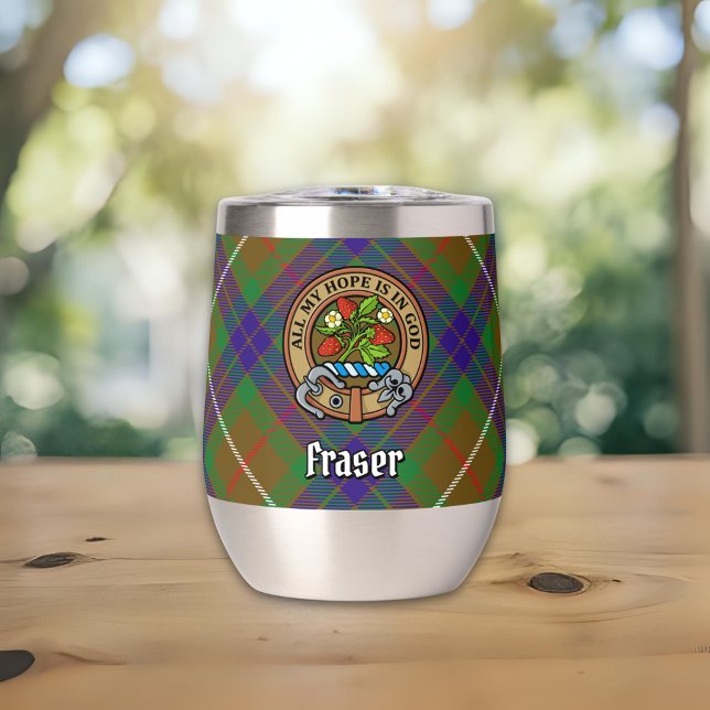 Clan Fraser Crest sur la chasse Tartan (Créateur téléchargé)