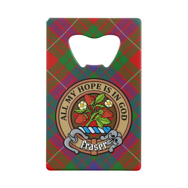 Clan Fraser Crest sur Tartan (Devant)
