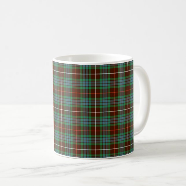 Clan Fraser Hunting Tartan Coffee Mug (Front Right)