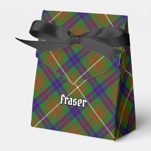 Clan Fraser Hunting Tartan Favour Box (Front Side)