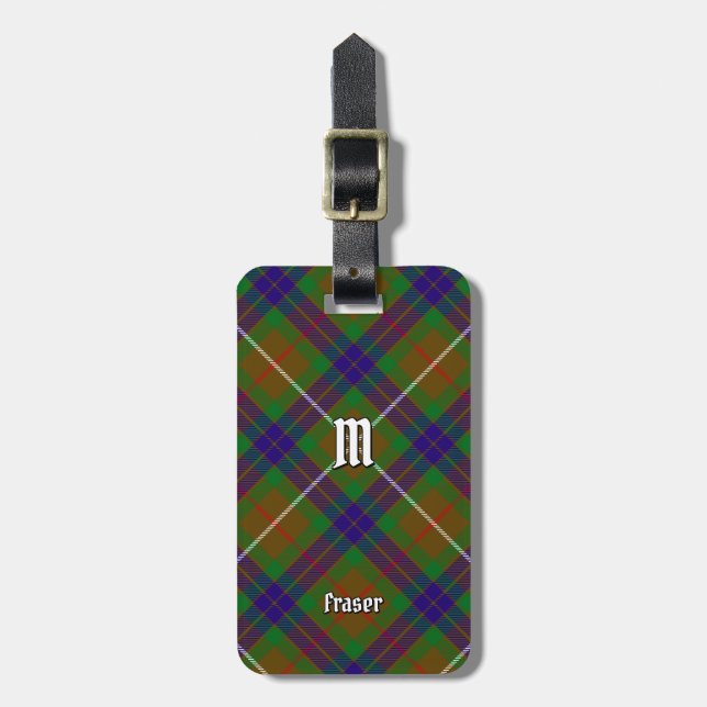 Clan Fraser Hunting Tartan Luggage Tag (Front Vertical)