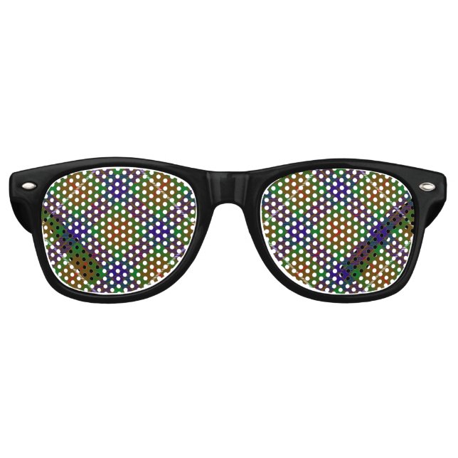 Clan Fraser Hunting Tartan Retro Sunglasses (Front)
