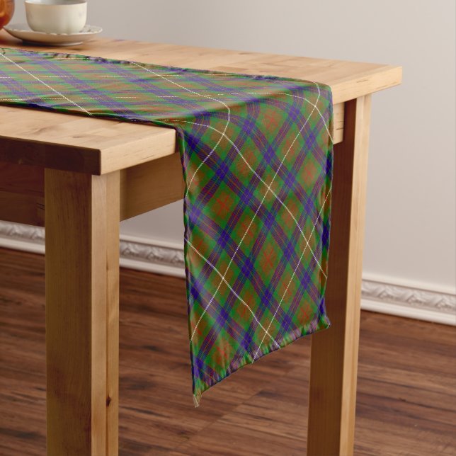 Clan Fraser Hunting Tartan Table Runner (In Situ)