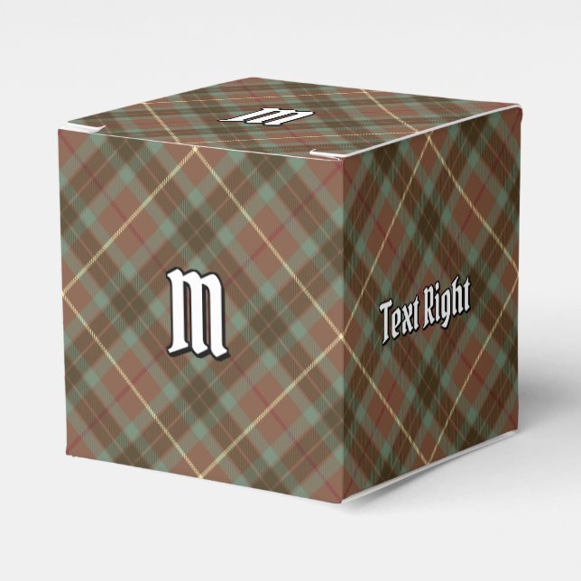 Clan Fraser Hunting Weathered Tartan Favour Box (Front Side)