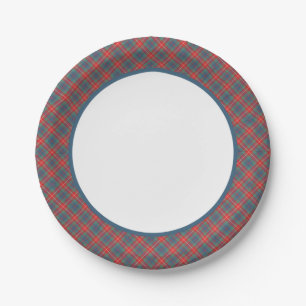 Clan Fraser of Lovat Ancient Tartan Border Paper Plate