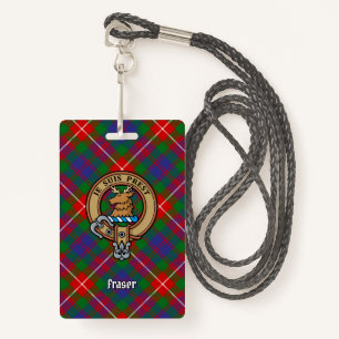 Clan Fraser of Lovat Crest over Tartan Badge