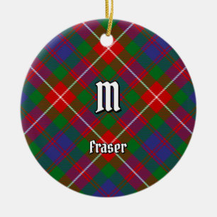 Clan Fraser of Lovat Tartan Ceramic Ornament