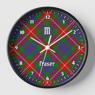 Clan Fraser of Lovat Tartan Clock