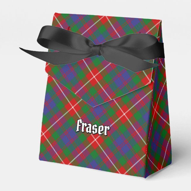 Clan Fraser of Lovat Tartan Favour Box (Front Side)