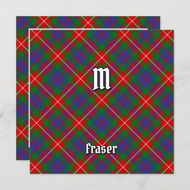 Clan Fraser of Lovat Tartan Invitation (Front/Back)