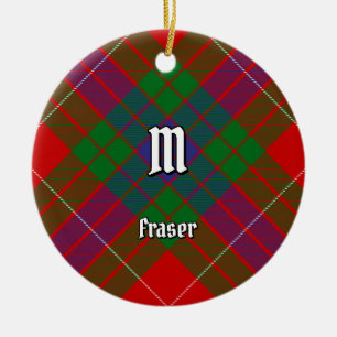 Clan Fraser Tartan Ceramic Ornament