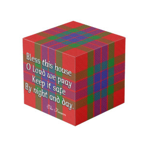 Clan Fraser Tartan House Blessing Cube