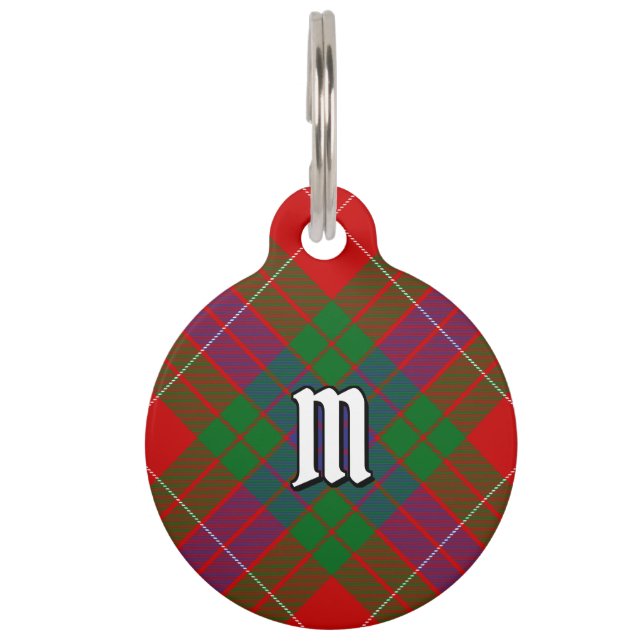 Clan Fraser Tartan Pet ID Tag (Front)