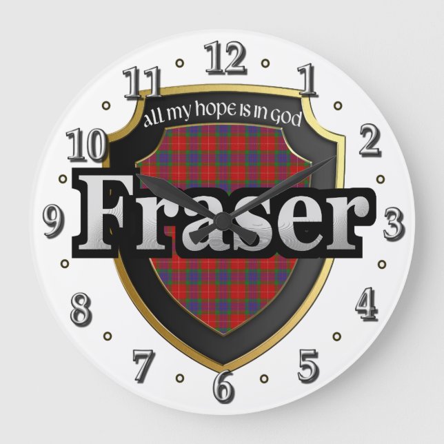 Clan Fraser Tartan Scottish Dream Clock (Front)
