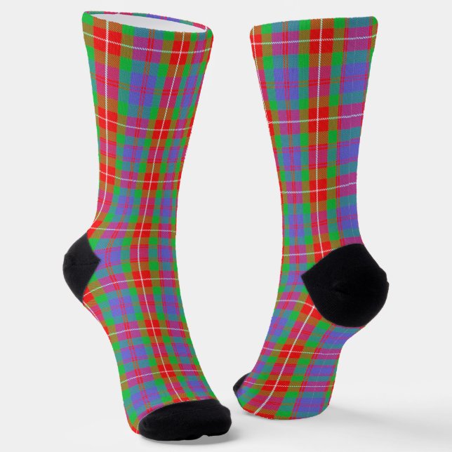 Clan Fraser Tartan  Socks (Angled)