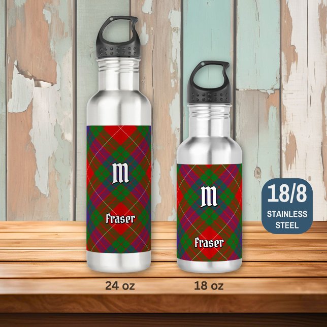 Clan Fraser Tartan Stainless Steel Water Bottle (Creator Uploaded)