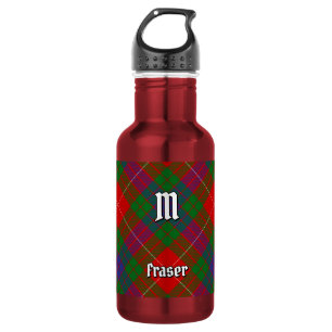 Clan Fraser Tartan Stainless Steel Water Bottle