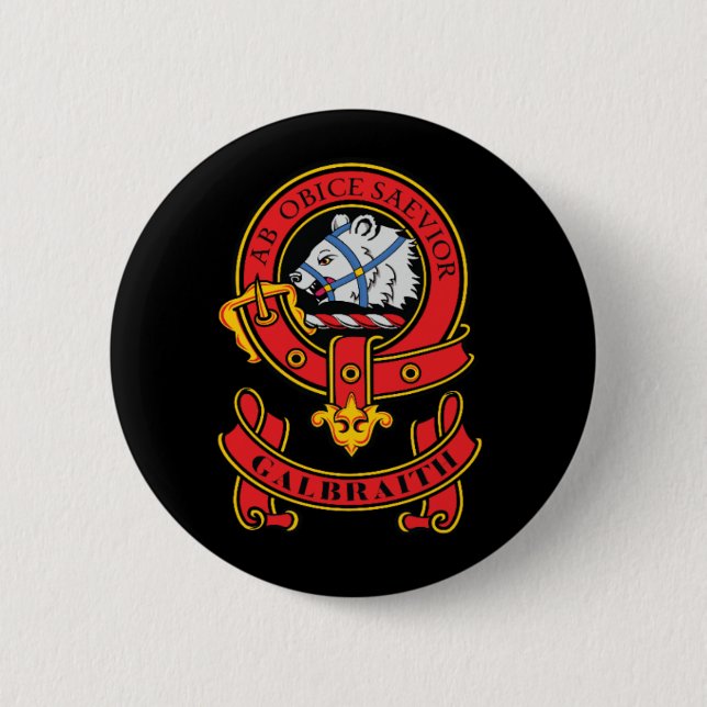 Clan Galbraith Crest Badge Pinback Button (Front)