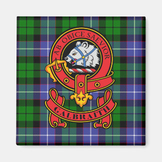 Clan Galbraith Magnet with Crest and Tartan