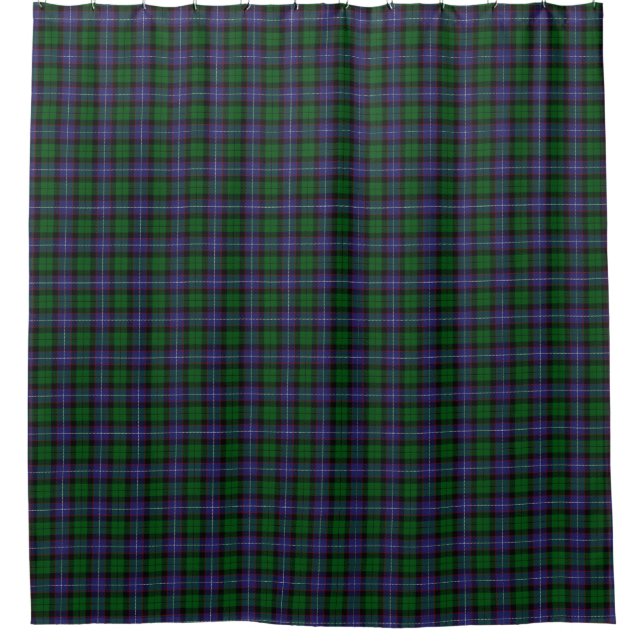 Clan Galbraith Scottish Tartan Shower Curtain (Front)