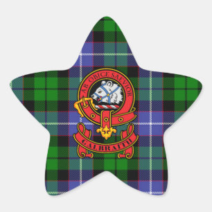 Clan Galbraith Star Sticker avec Crest