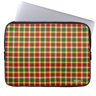 Clan Gibbs and Gibson Tartan Monogrammed Laptop Sleeve