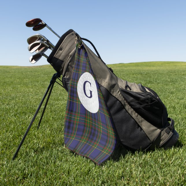 Clan Gillies Tartan Plaid Personalized Golf Towel (Green)