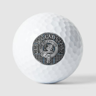 Clan Gladstone Crest & Tartan Golf Balls