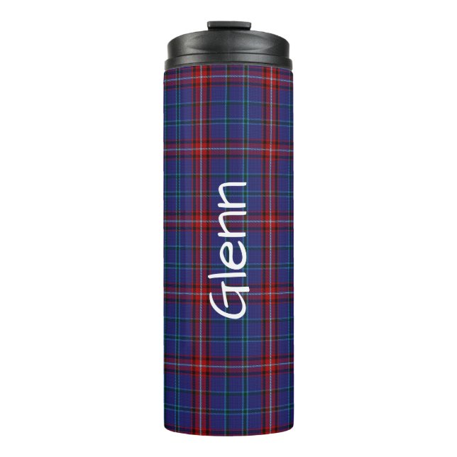 Clan Glenn Plaid Custom Thermal Tumbler (Front)