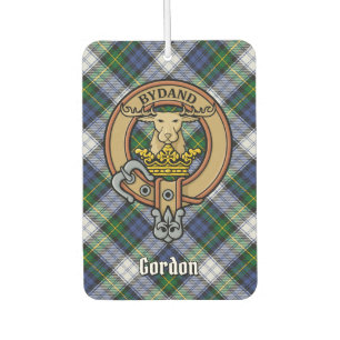 Clan Gordon Crest over Dress Tartan Air Freshener