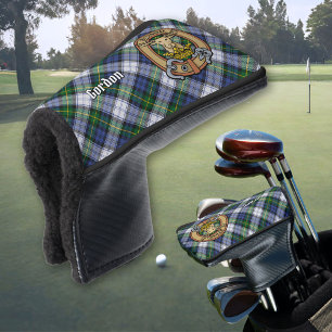 Clan Gordon Crest over Dress Tartan Golf Head Cover