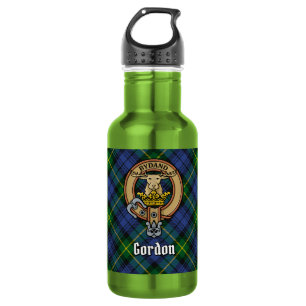 Clan Gordon Crest over Tartan 532 Ml Water Bottle
