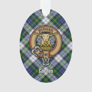 Clan Gordon Crest sur la robe Tartan Orament