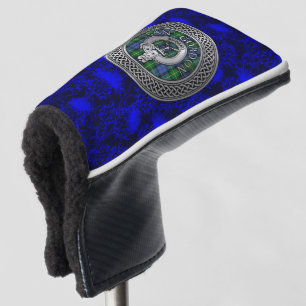 Clan Gordon Crest & Tartan Knot on Thistle Golf Head Cover