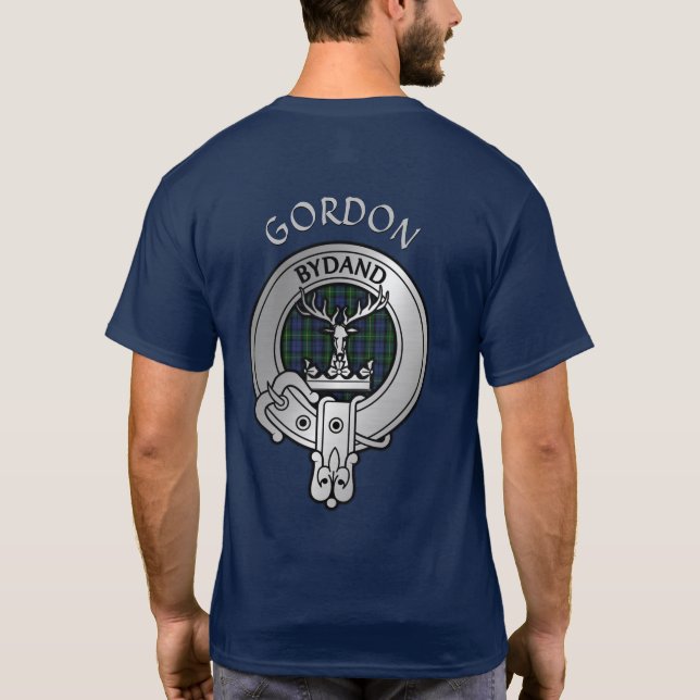 Clan Gordon Crest & Tartan T-Shirt (Back)