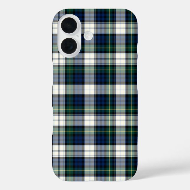Clan Gordon Dress Tartan Blue and White Plaid Case-Mate iPhone Case (Back)