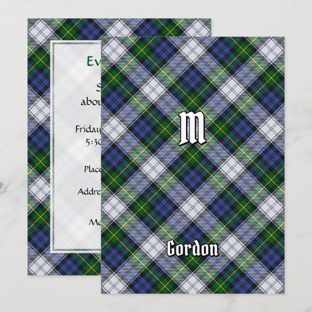 Clan Gordon Dress Tartan Invitation (Devant / Derrière)